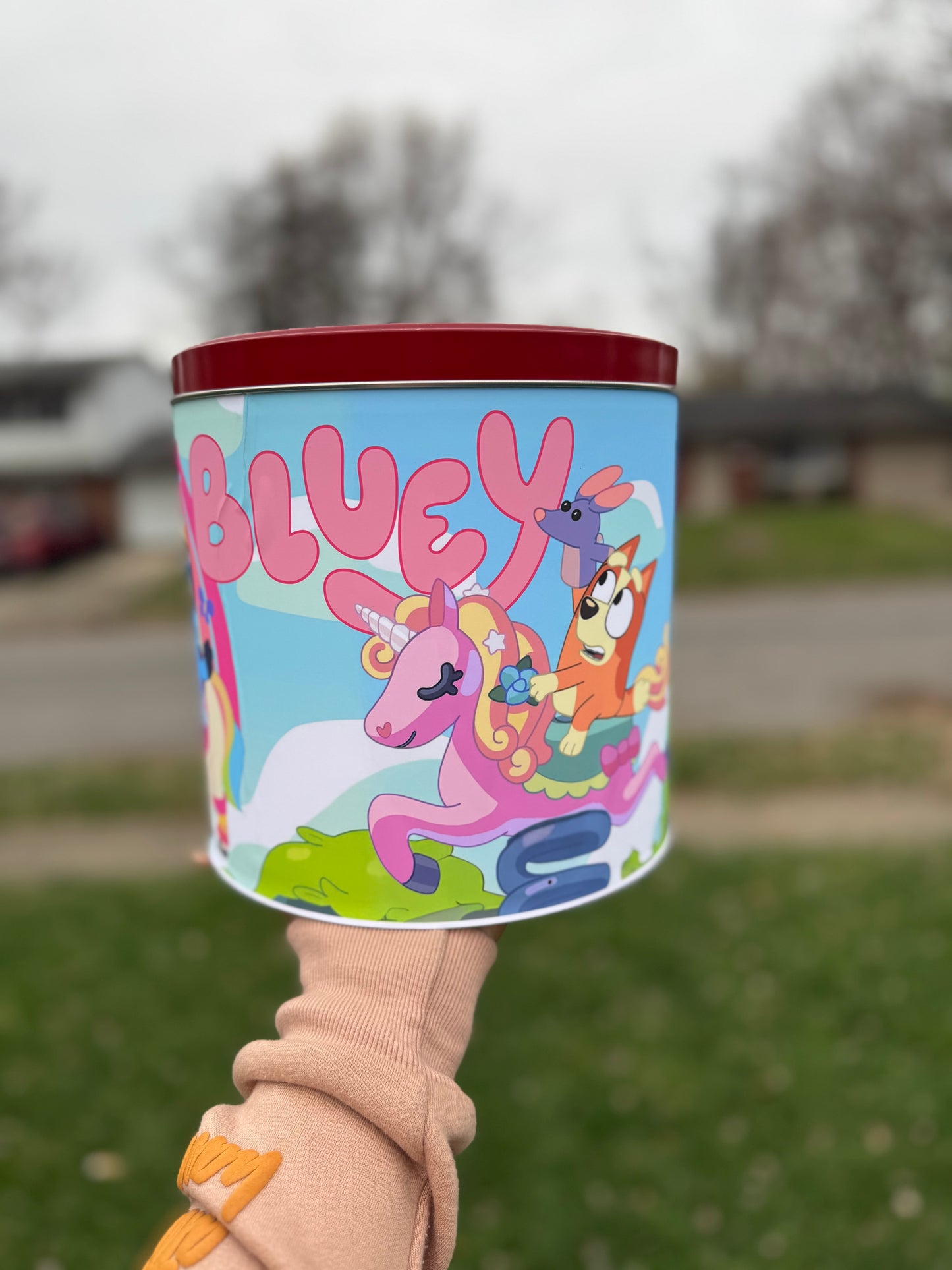 Personalized popcorn tin